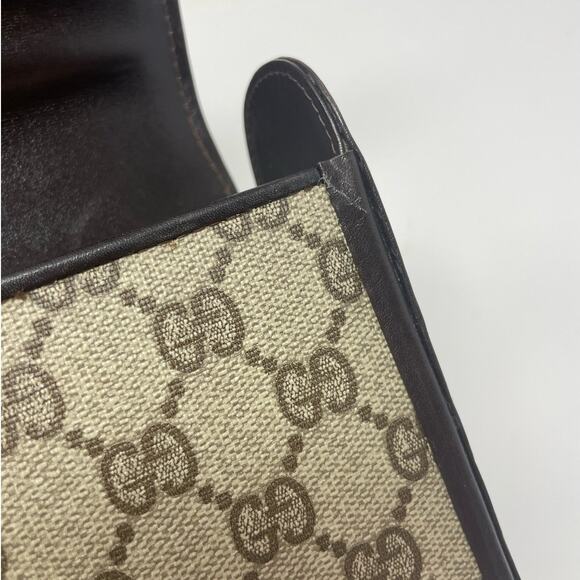 Gucci Vintage GG Monogram Supreme Blondie Top Handle Bag PVC Leather Beige Brown - Picture 15 of 17